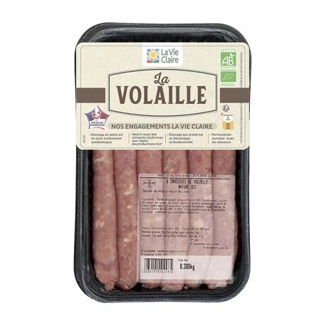 Saucisses Volaille Nature X Drive La Vie Claire Saintes