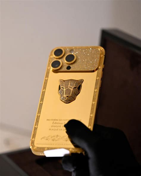 iPhone 14 Pro Max 128GB - 24KT Gold Plated - Panther Design – Paris Rose Gold LLC