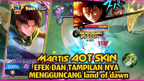 Akhirnya Bisa Review Skin Aot Levi Martis Mobile Legends Youtube