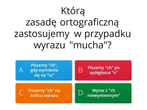 Zasady Ortograficzne Z Ch Test