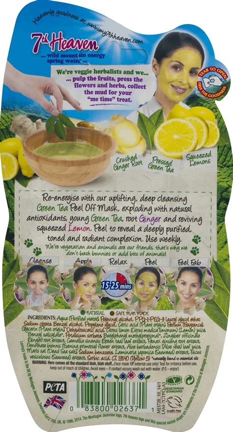 7th Heaven Green Tea Peel Off Face Mask 03 Fl Oz