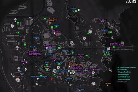 Map Of The Slums With All The Blueprints Marked Helpful For People Starting Out On Any