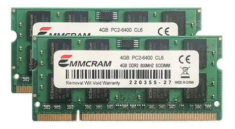 Memória Ram Sodimm Sodimm Ddr2 800 Mhz De 8 Gb E 2 X 4 Gb Mercadolivre