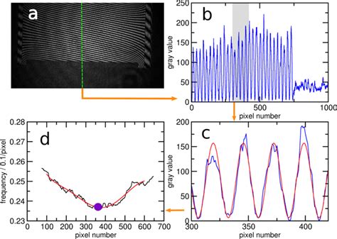 Fringe Intensity B Along A Vertical Column Through The Interference