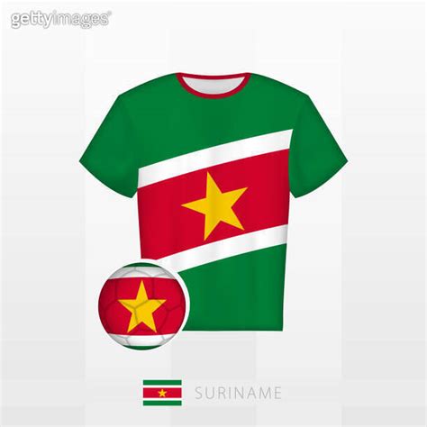 Football Uniform Of National Team Of Suriname With Football Ball With