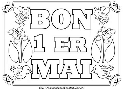 Coloriage Bon Er Mai Muguet