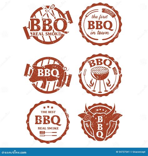 Illustration Set Of Bbq Labels Stock Vector Image 54737541