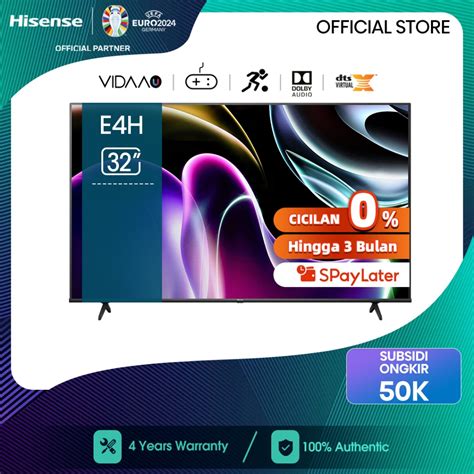 Jual Hisense 32 HD Vidaa Smart TV Bezelless Design Dolby Audio