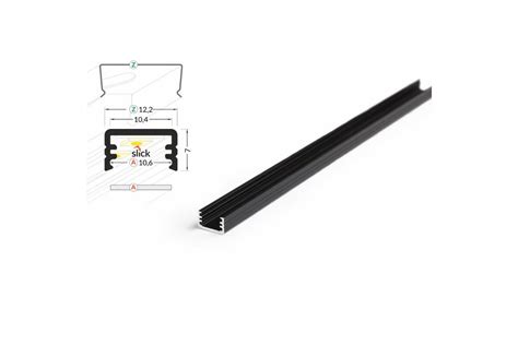 Meter Led Aluleiste Aufputz Mini Mm Serie Eco Schwarz Eloxiert