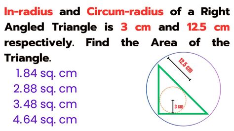 In Radius Circum Radius Based Questions Very Important For All Exams