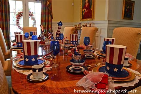 4th Of July Patriotic And Independence Day Party Table Settings And