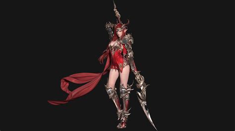 Spear Pointed Ears Pointy Ears Video Games Fantasy Weapon Red Eyes