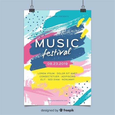 Plantilla De Poster De Festival De M Sica Vector Gratis