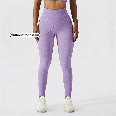 Women S High Elastic Naked Feeling Workout Pants Breathable Soft Quick