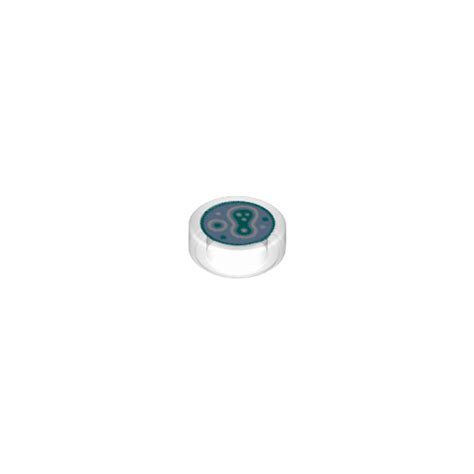 Lego 6384069 Tile 1x1 Round Printed Transparent