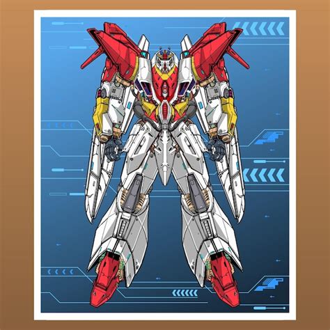 Mobile Fight Robot Mecha Rouge Gundam Construit Par L Illustration De L