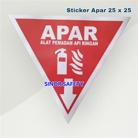 Jual Sticker Segitiga Penanda APAR Alat Pemadam API 25x25 Cm Shopee