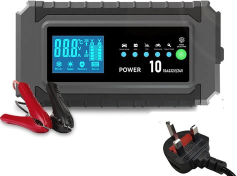 Fokkah Automotive Car Battery Charger，10 Amp 12v And 24v Fully Automatic Smart Car