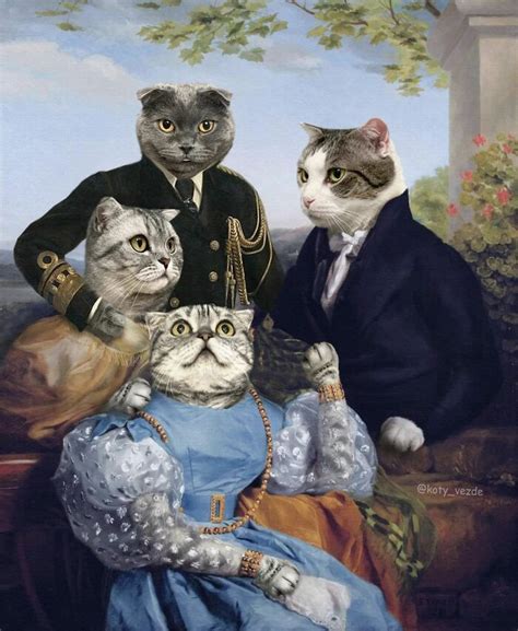 Russian Artist Surprises His Followers By Turning Cats Into Renaissance