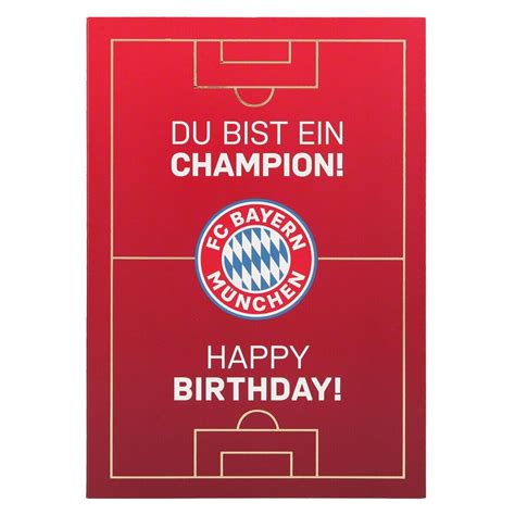 FC Bayern München Glückwunschkarte Geburtstag Minikarte Allianz Arena