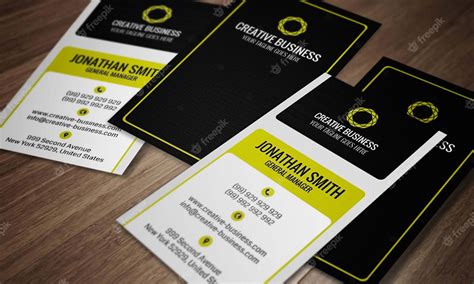 Premium PSD | Business cards templates black and white