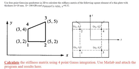 Use Four Point Gaussian Quadrature In 2d To Calculate