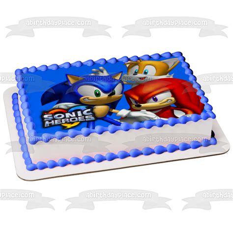 Sonic The Hedgehog Heroes Tails Knuckles The Echidna Edible Cake Topper