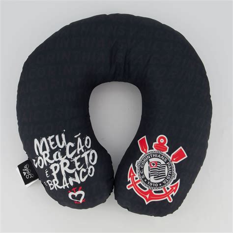 Corinthians My Heart Is Black And White Travel Pillow FutFanatics