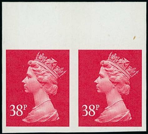 P Rosine Stamp Imperforate Pair Regal Stamps