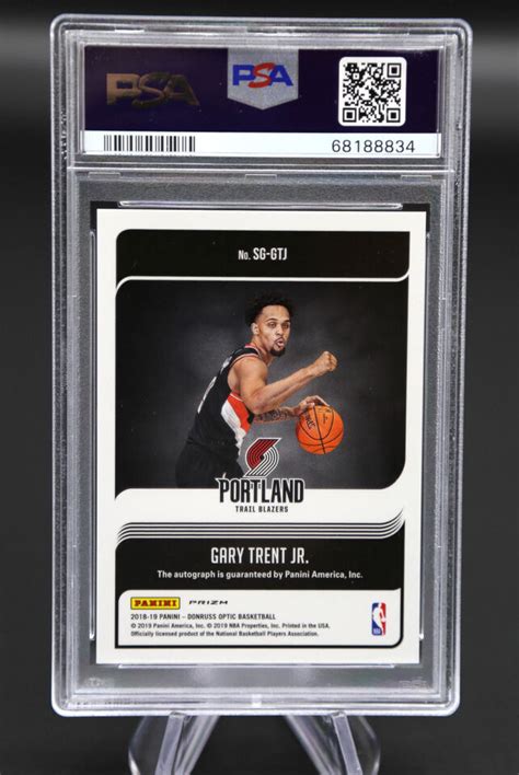 2018 19 Donruss Optic GARY TRENT JR 66 Sig Series Holo Auto Rookie