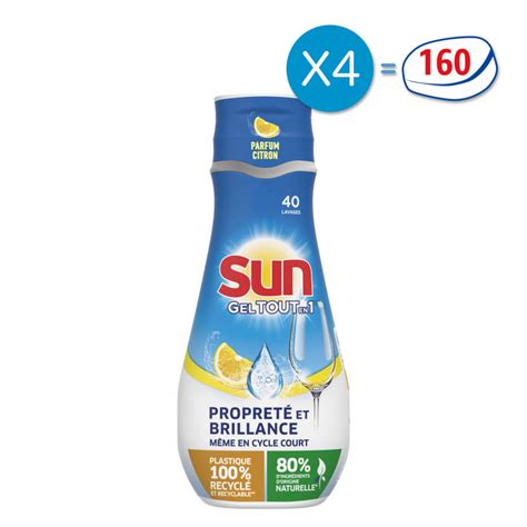 X Lavages Gels Lave Vaisselle Sun Tout En Citron Efficacit