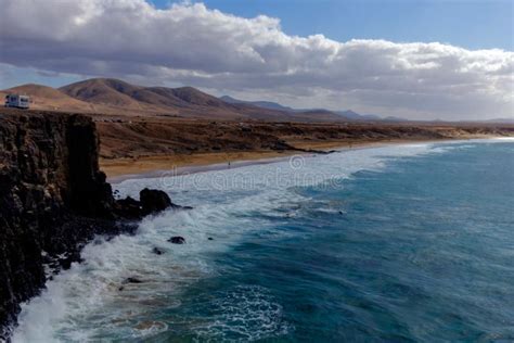 Aerial View On The Beach El Cotillo On The Canary Island Fuerteventura