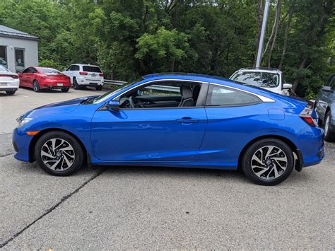 Certified Pre Owned Honda Civic Coupe Lx P In Aegean Blue Metallic