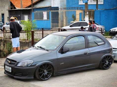 Celta Rebaixado Cinza Celta Rebaixado Carros Brasileiros Rebaixados