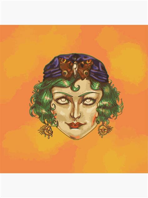 Stylized Retro Psychic Fortune Teller Sticker For Sale By Komst3