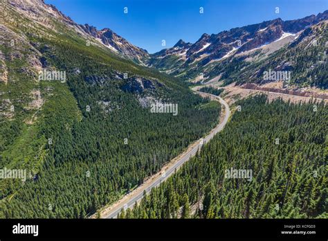 View from Washington Pass Overlook in North Cascades National Park of ...