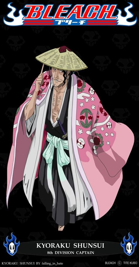 Shunsui Kyoraku Captain Of Squad 8 Bleach Bleach Characters Anime