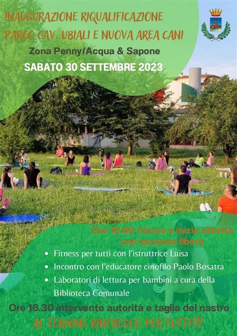 Festa Di Inaugurazione Dei Lavori Di Riqualificazione Del Parco Cav