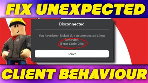 How To Fix Unexpected Client Behaviour Roblox Easy Youtube