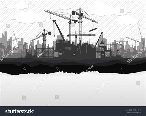 Construction Vector Background Stock Vector (Royalty Free) 708261541 ...