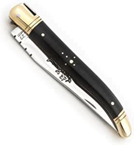 Amazon Laguiole Knife With Ebony Wood Handle And Brass Bolsters