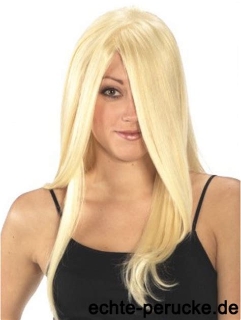 Blonde lange fabelhafte gerade mit Pony Spitze Perücken