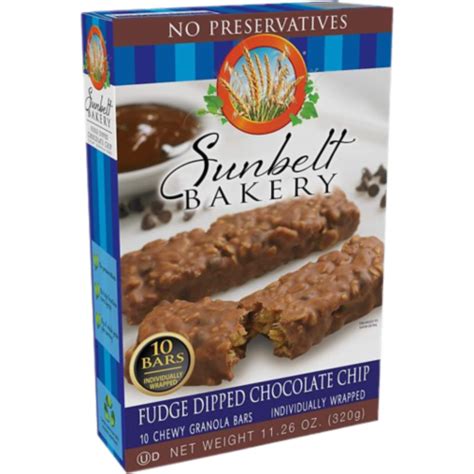 Sunbelt Bakery Fudge Dipped Chocolate Chip Chewy Granola Bars Boxes