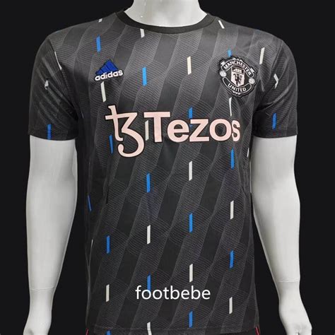 Maillot Manchester United Entra Nement Noir Footbebe