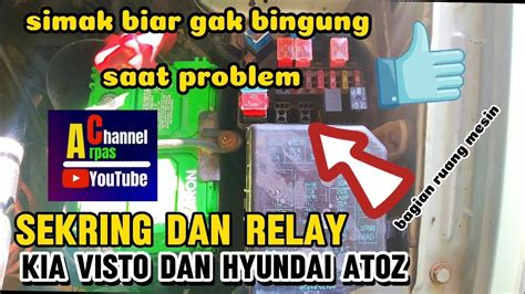 Posisi Sekring Dan Relay Kia Visto Dan Hyundai Atoz Youtube