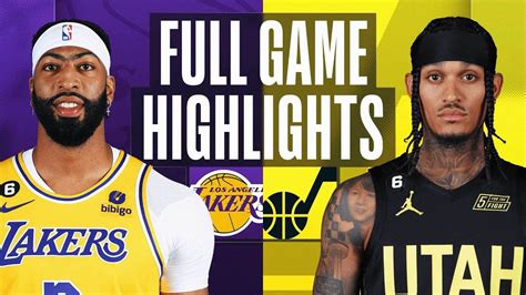 Lakers At Jazz Nba Full Game Highlights November Youtube