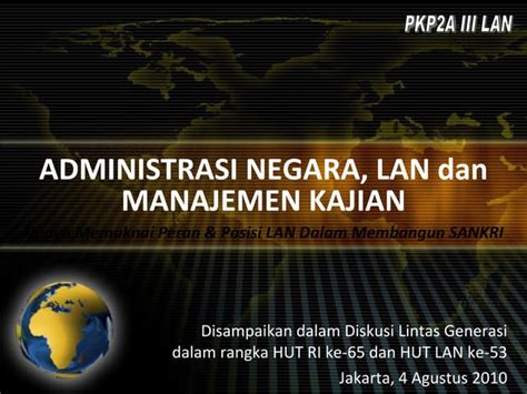 Administrasi Negara Lan Dan Manajemen Kajian Ppt