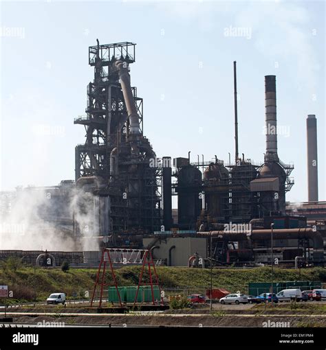 Steelworks blast furnace Port Talbot South Wales UK Stock Photo ...