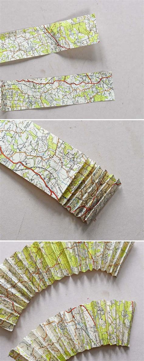 How To Make Paper Rosettes Decorations From Old Maps Pillar Box Blue