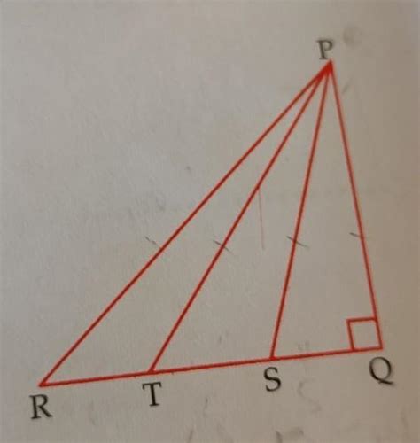 In The Adjoining Figure APQR Is Right Angled At Q Andpoints S And T